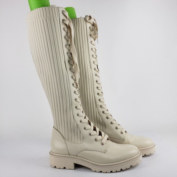 Sam Edelman Lila Knee High Boots Womens Stretch Ribbed - Picture 2 of 16